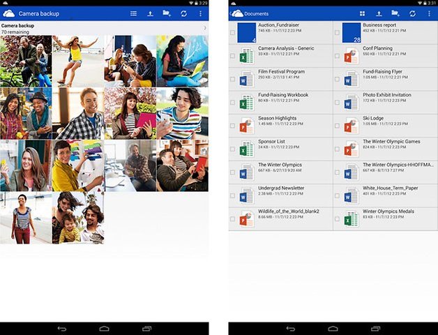 onedrive screenshot tablet