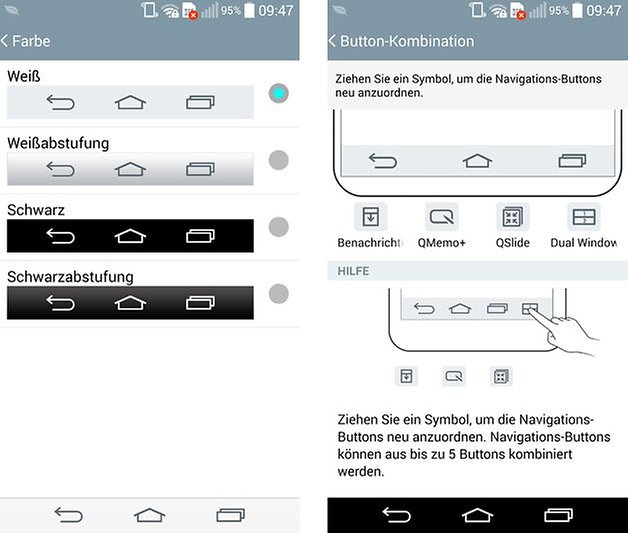 optimus ui button farbe kombination
