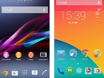 Xperia UI vs. Stock-Android: Vergleich der Herstelleraufs&auml;tze 2014