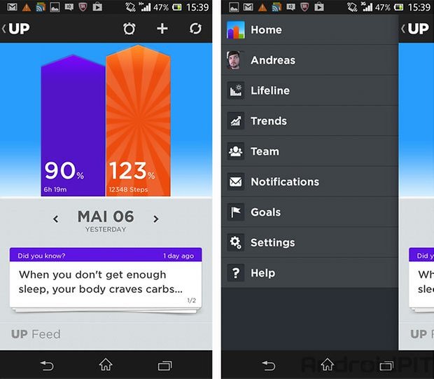 jawbone up test screens 1