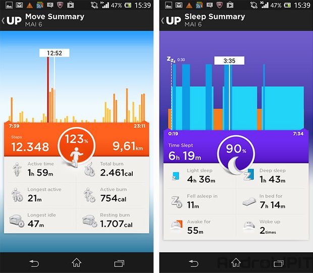 jawbone up test screens 2