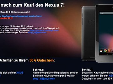 [Update] Nexus 7 zu fr&uuml;h gekauft: Auch Asus zahlt Geld zur&uuml;ck