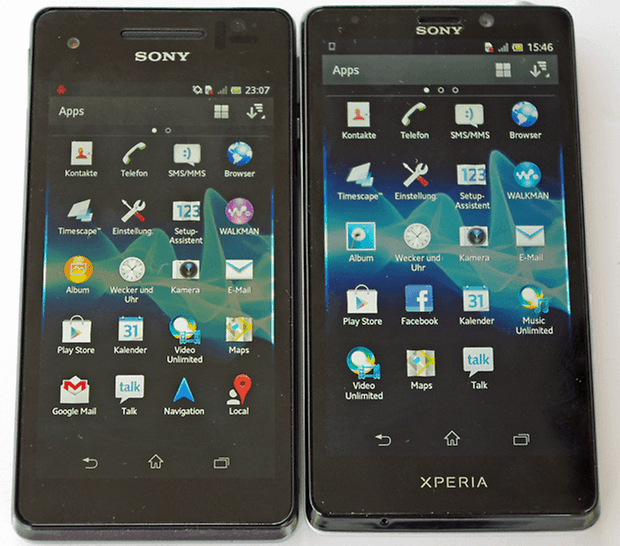 sony xperia t experia v