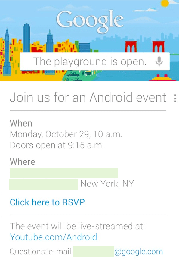 nexus, google, evento, octubre