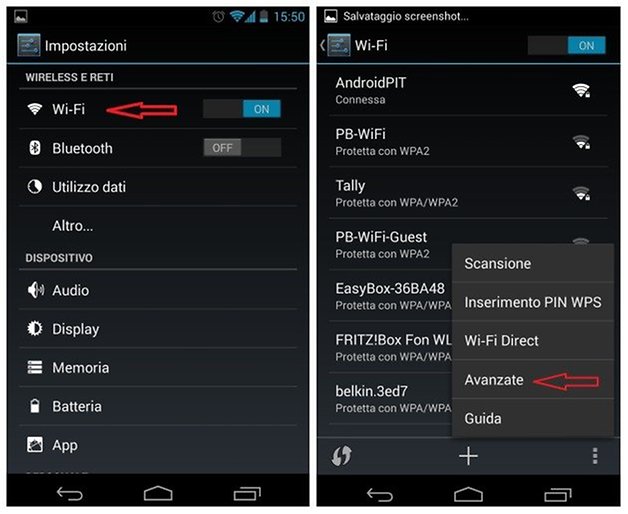 Wifi disconnessione android 4 3