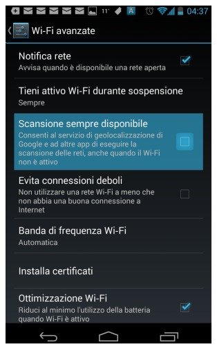connessione scanning android 4 4 androidpit