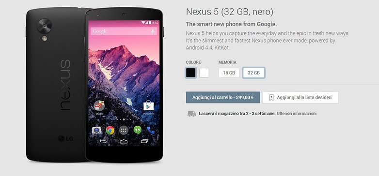 google play nexus 5