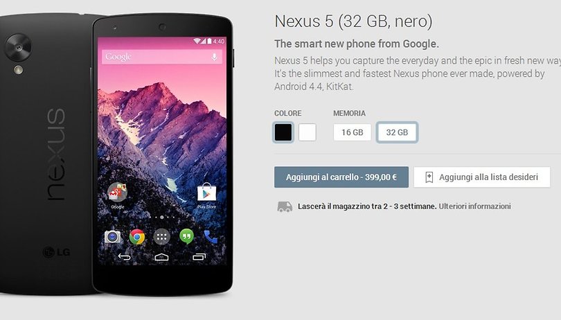 Acquisto del Nexus 5 - I problemi di stoccaggio appartengono al passato