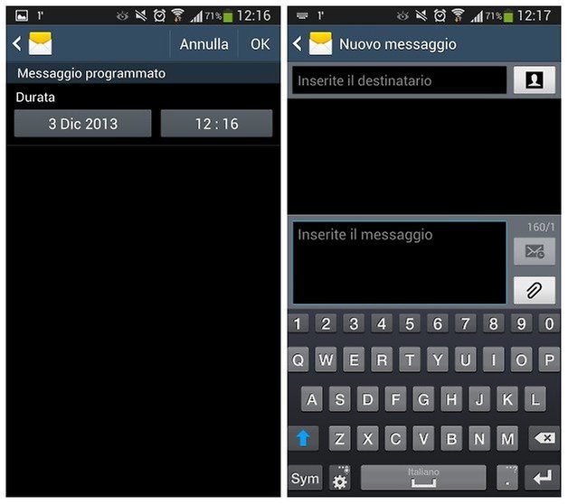 messaggi programmati samsung