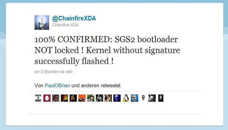 Samsung Galaxy S2 mit "offenem Bootloader"?