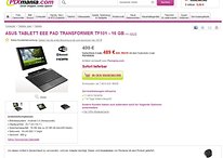 Eee Pad Transformer (UK Version) für 489€ in Deutschland verfügbar - UPDATE: Tablet wird ohne Dock ausgeliefert