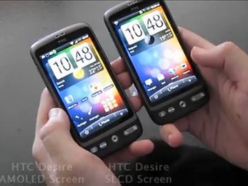 HTC Desire AMOLED and SLCD Display im Vergleich - Video