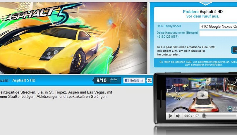 Gameloft Demoversionen zum Runterladen