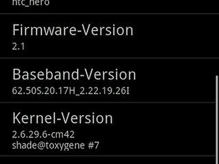 Hero 2.1 auf dem G1