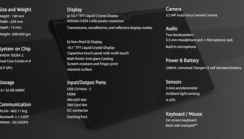 NotionInk Android-Tablet "Adam" - Website gestartet