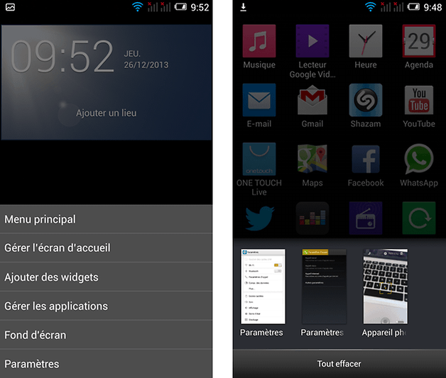 alcatel one touch idol x multitaches