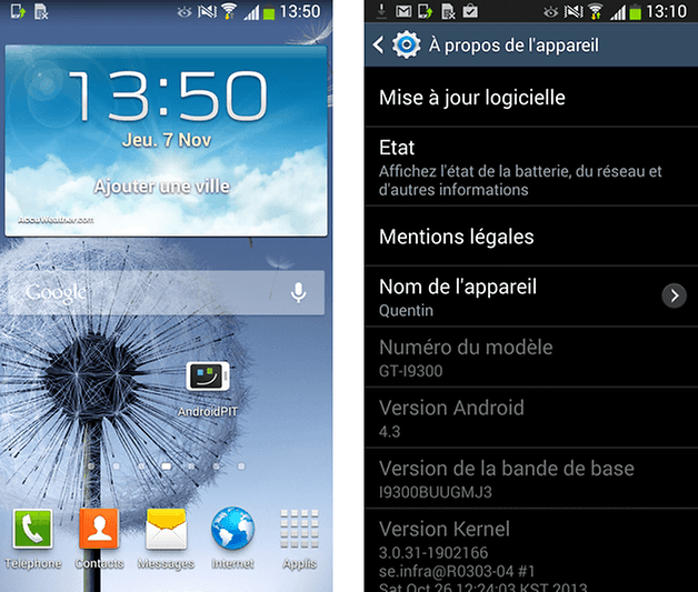 android 4 3 galaxy s3 1
