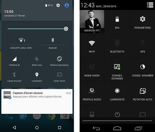 android luminosite lollipop kitkat