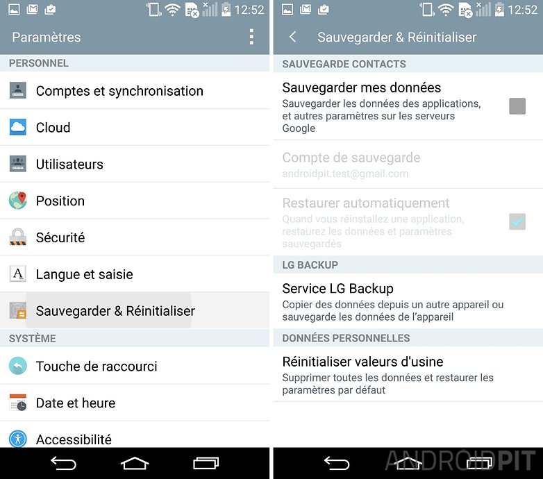booster lg g3 reinitialiser