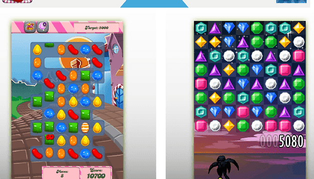 Duel Android : Candy Crush Saga contre Jewels