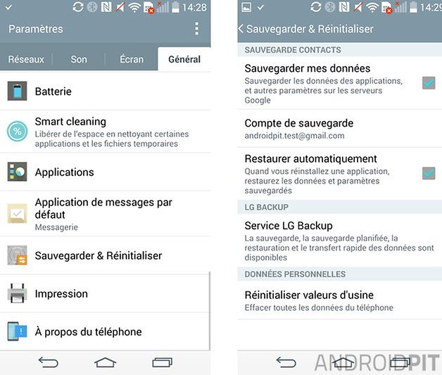 comment sauvegarder applications sms contacts android