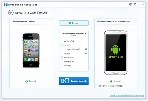 comment transferer fichiers iphone android wondershare 2