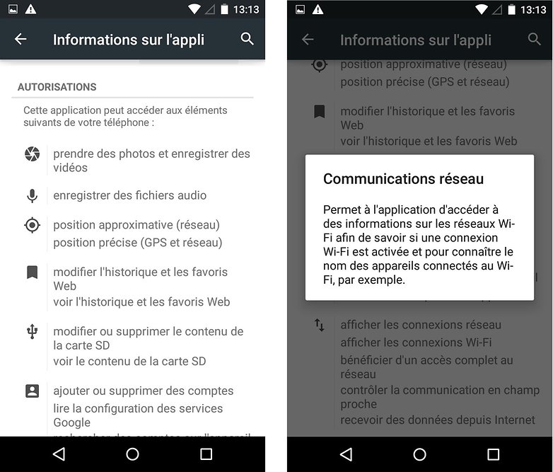 comparatif android m vs android lollipop autorisations lollipop