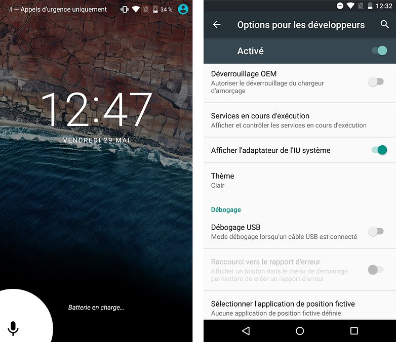 comparatif android m vs android lollipop lockscreen