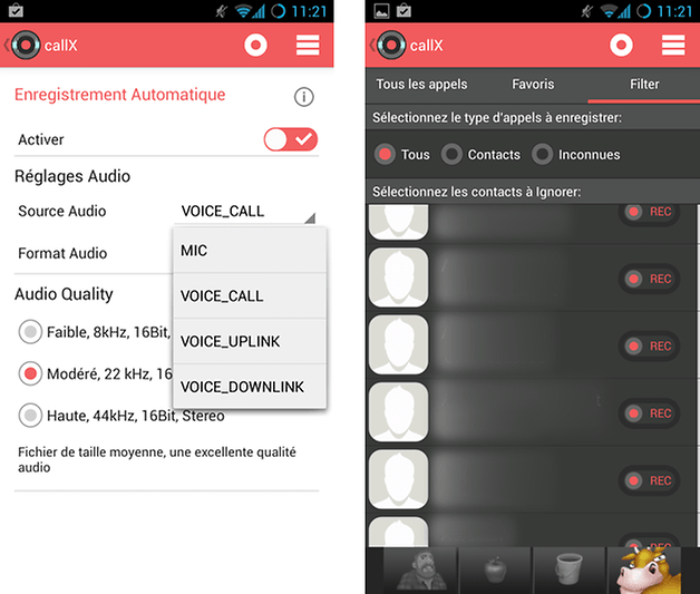 enregistrement appel android 1
