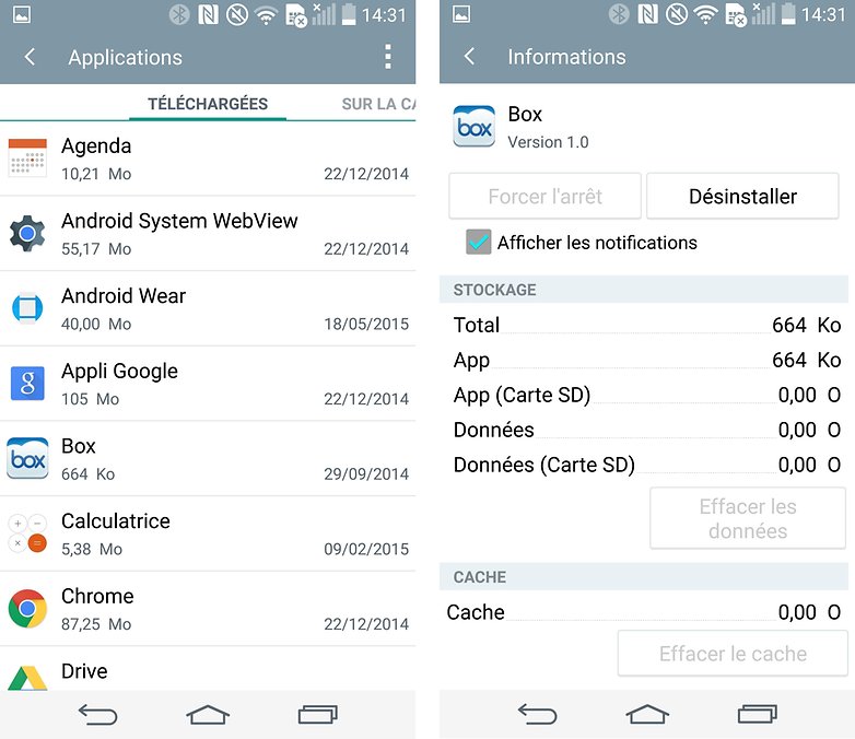 installer applications android parametres