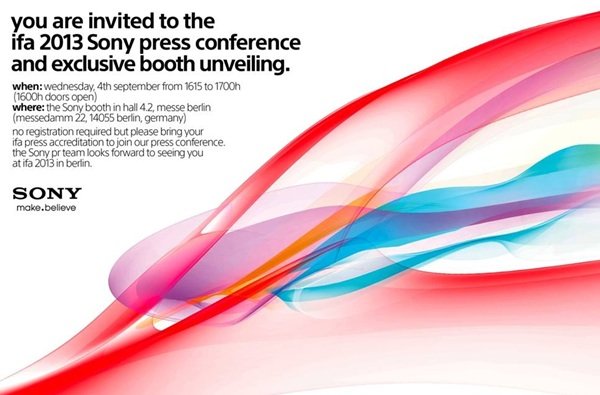 invitation sony ifa 2013