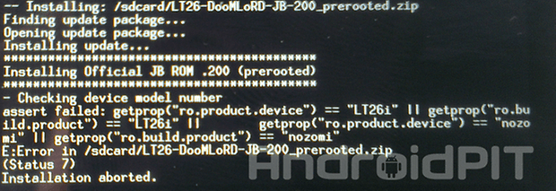 jeally bean xperia s error