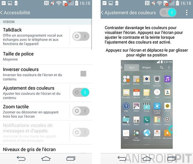 meilleures trucs et astuces lg g3 ajustement couleurs