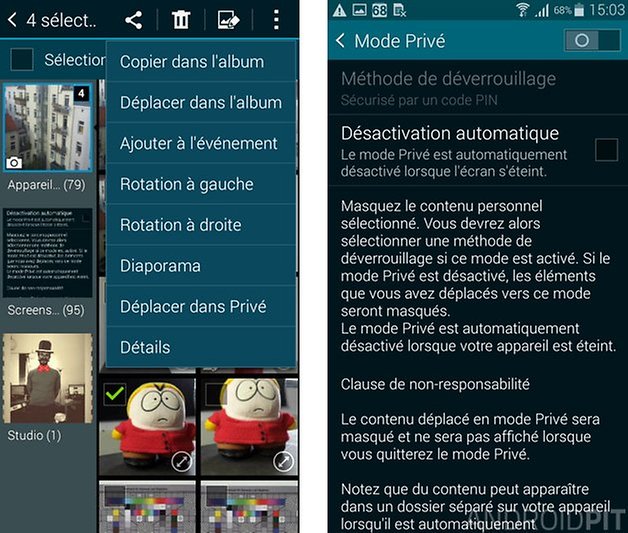meilleures trucs et astuces samsung galaxy alpha mode prive