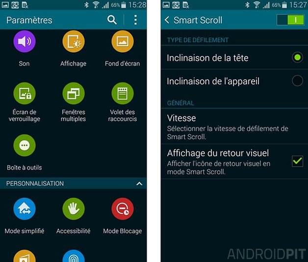 meilleures trucs et astuces samsung galaxy alpha smart scroll