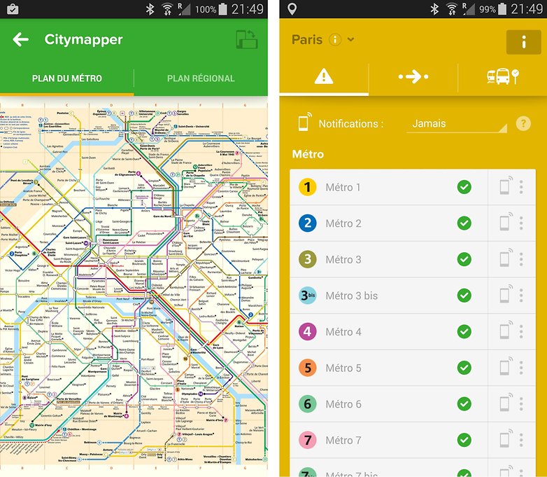 meilleurs applications transport paris city mapper 2