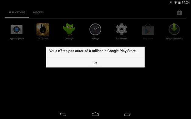 multi utilisateur android acces play store
