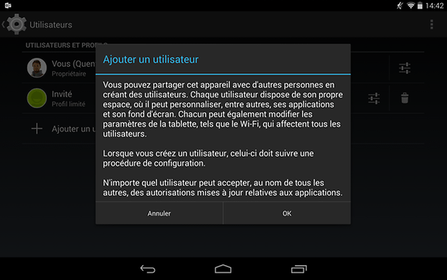 multi utilisateur android utilisateur normal