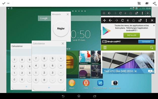 sony xperia tablet z2 test multi tache