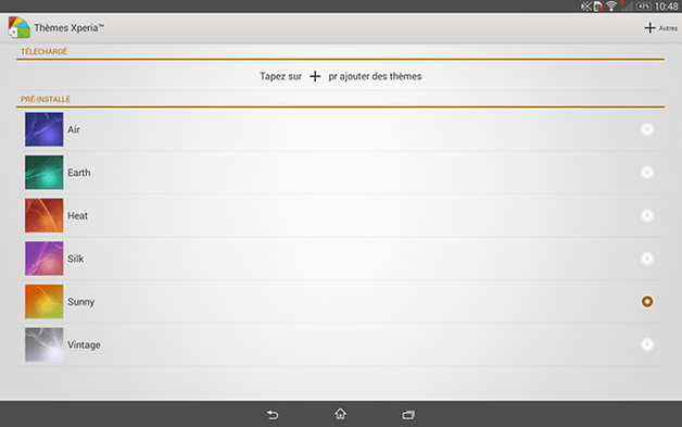 sony xperia tablet z2 test themes