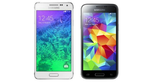 test comparatif samsung galaxy s5 mini galaxy alpha