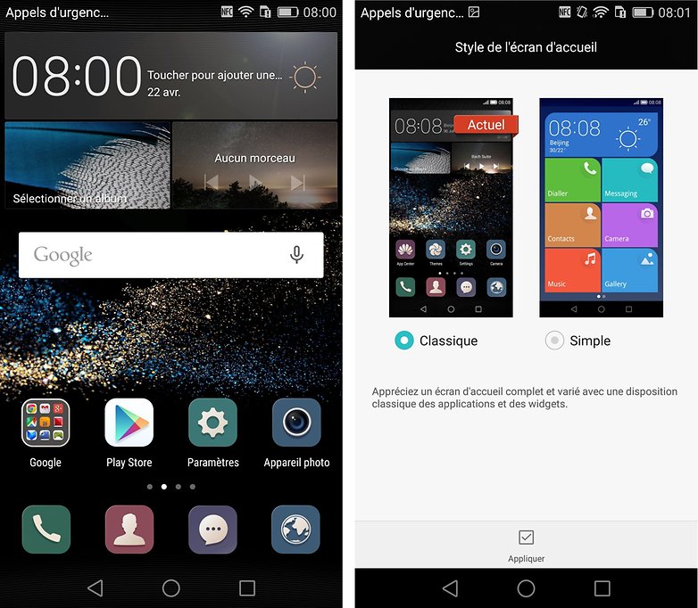 test complet huawei ascend p8 systeme 1