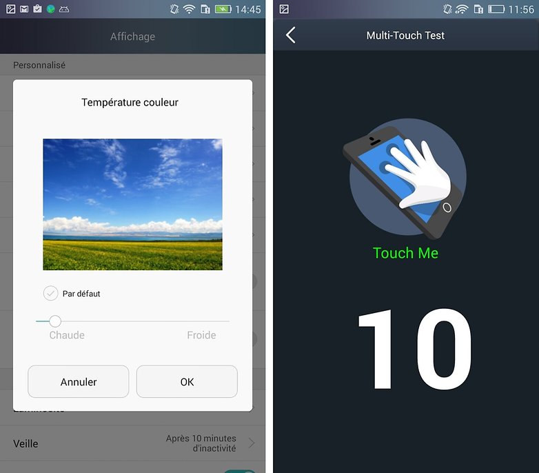 test honor 4x interface ecran