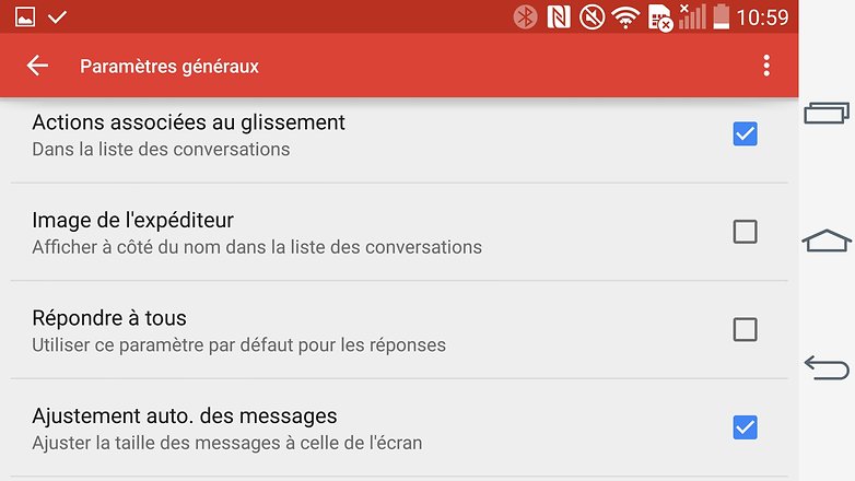 trucs et astuces gmail android parametres