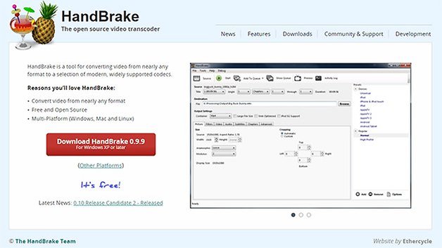 handbrake website edit