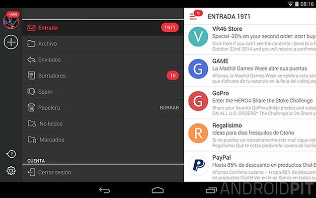 mymail tablet edit