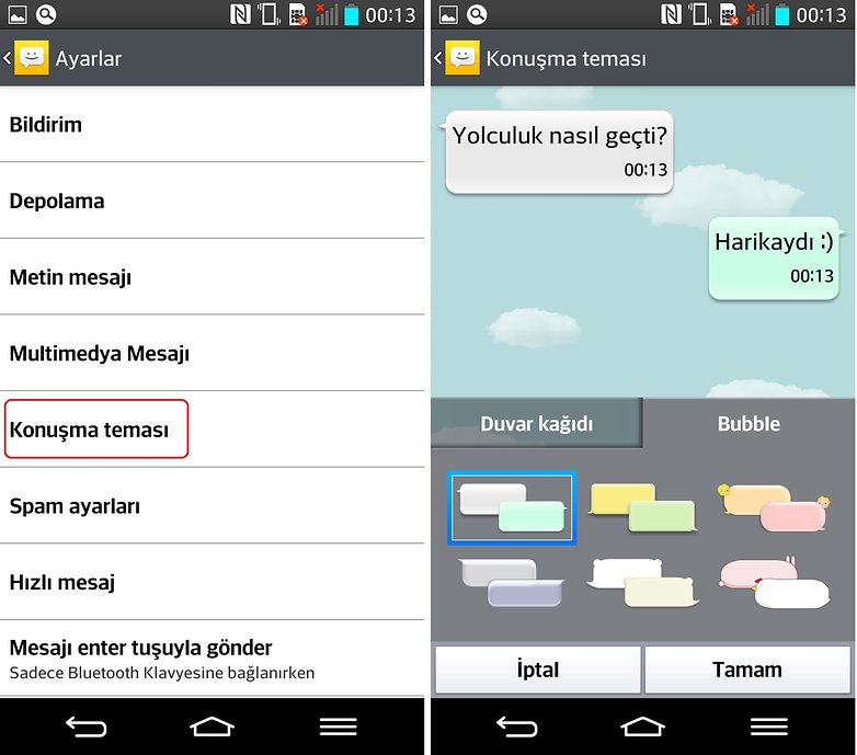 lg g2 sms tema