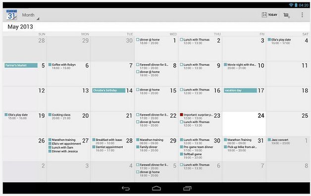 google calendar android