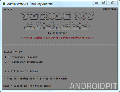 Tickle my android installer res sur pc