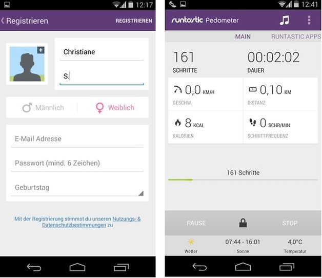 runtastic pedometer pro screenshot1